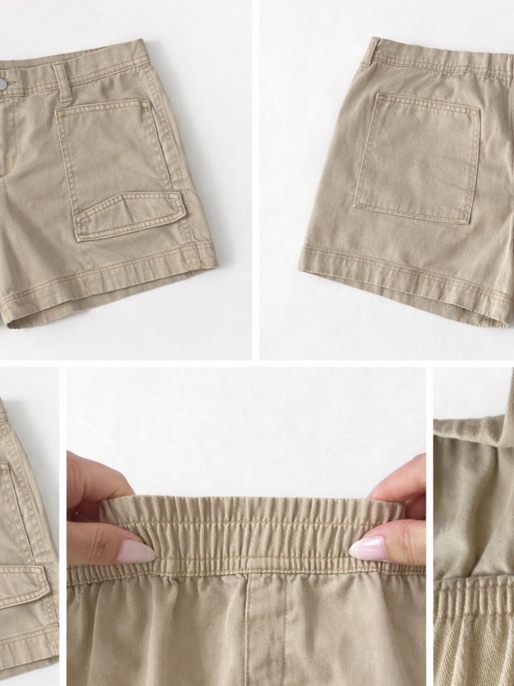 Beige Utility Old Navy  Shorts with Flap Pocket